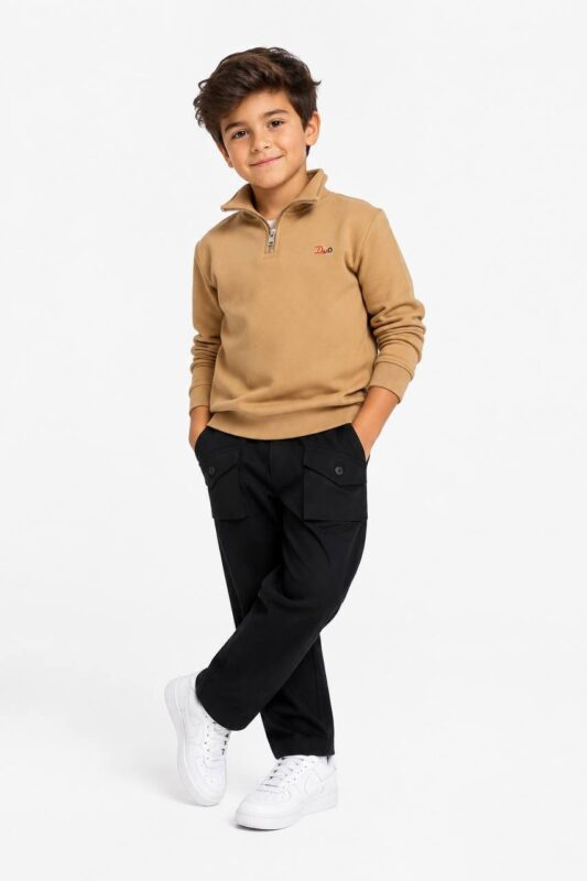 Boys' high-neck sweatshirt