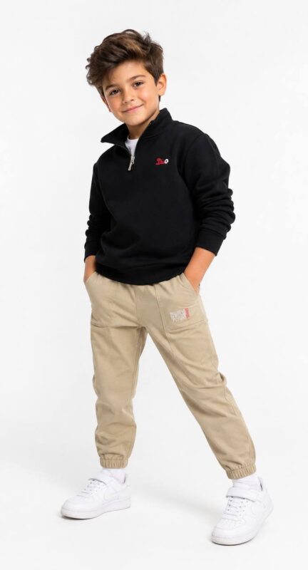 Boys' high-neck sweatshirt