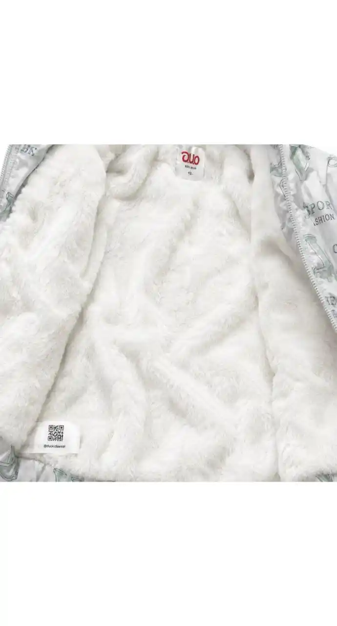 Boys' all-over print jacket with a high collar. - Image 2