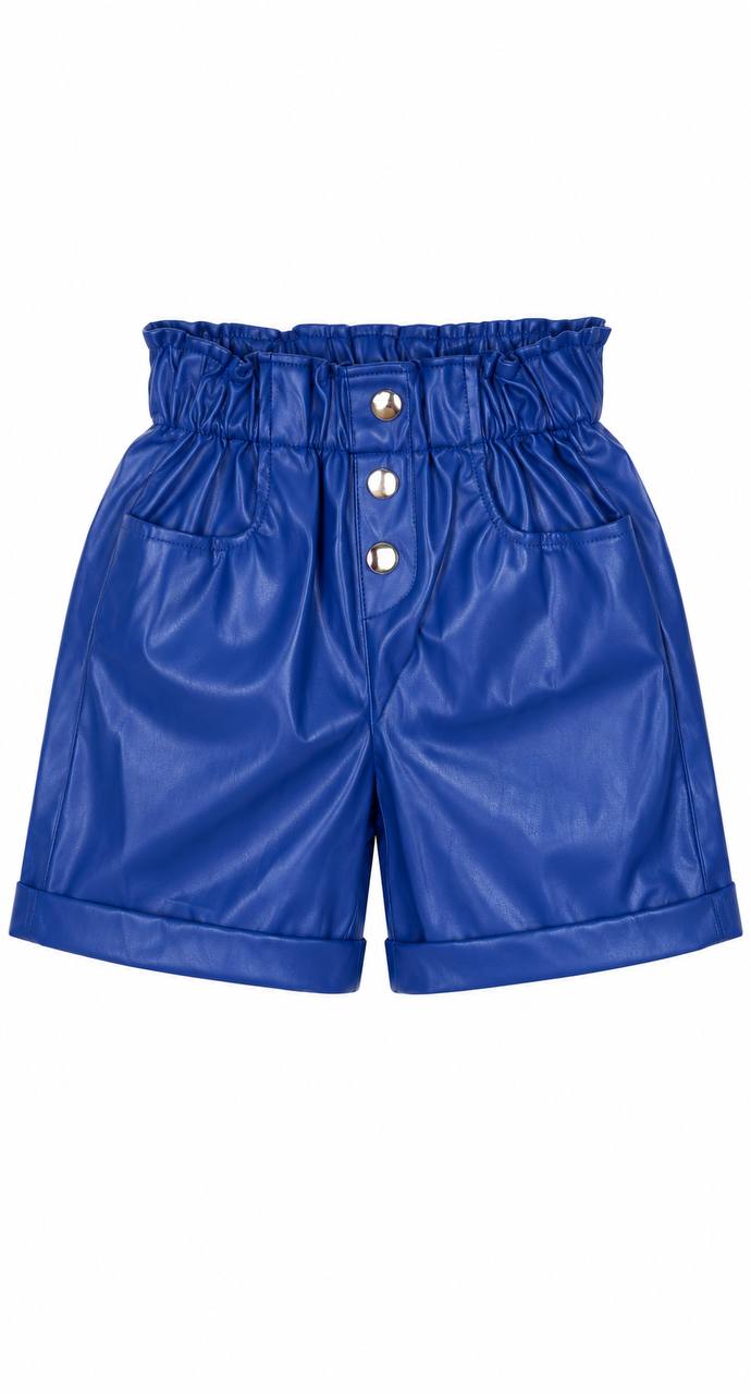 Girls' leather shorts