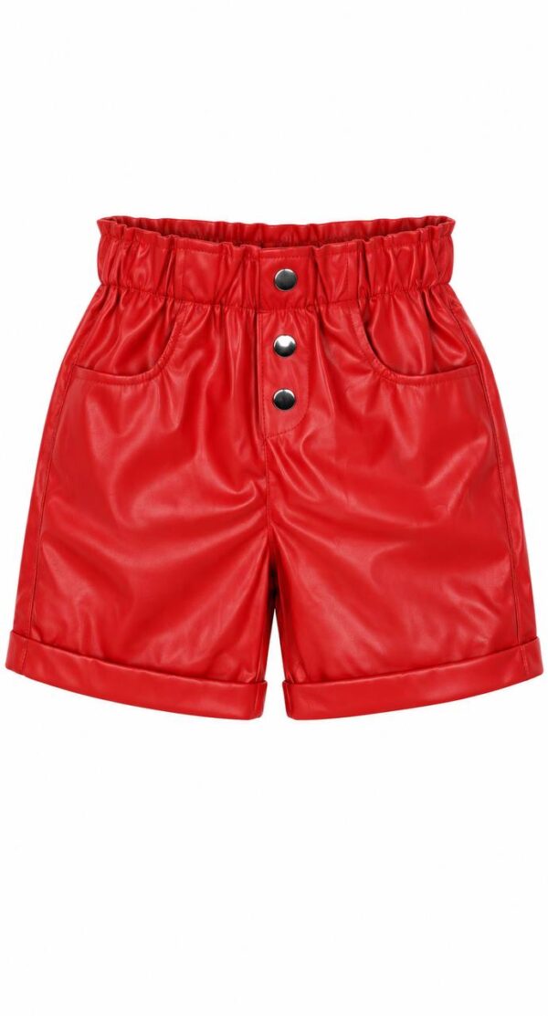 Girls' leather shorts
