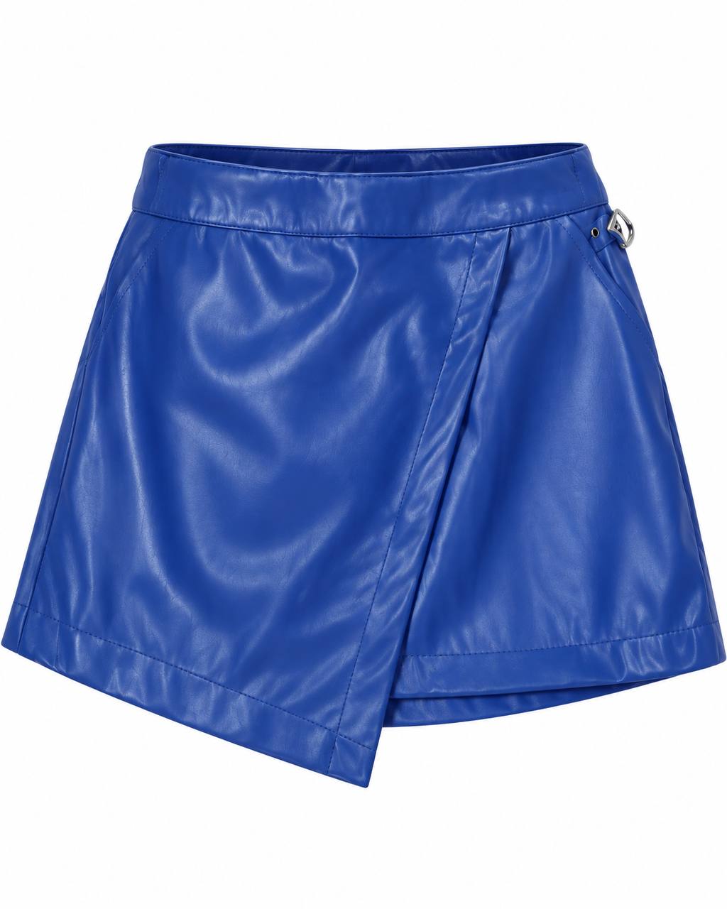 Girls' faux leather skort